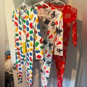 Set of 3 Lia and Liam Bamboo Brand Convertible Footies NWT (Size 6-12 Months)